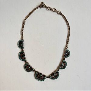 Lucky Brand Gold Tone & Turquoise Collar Necklace